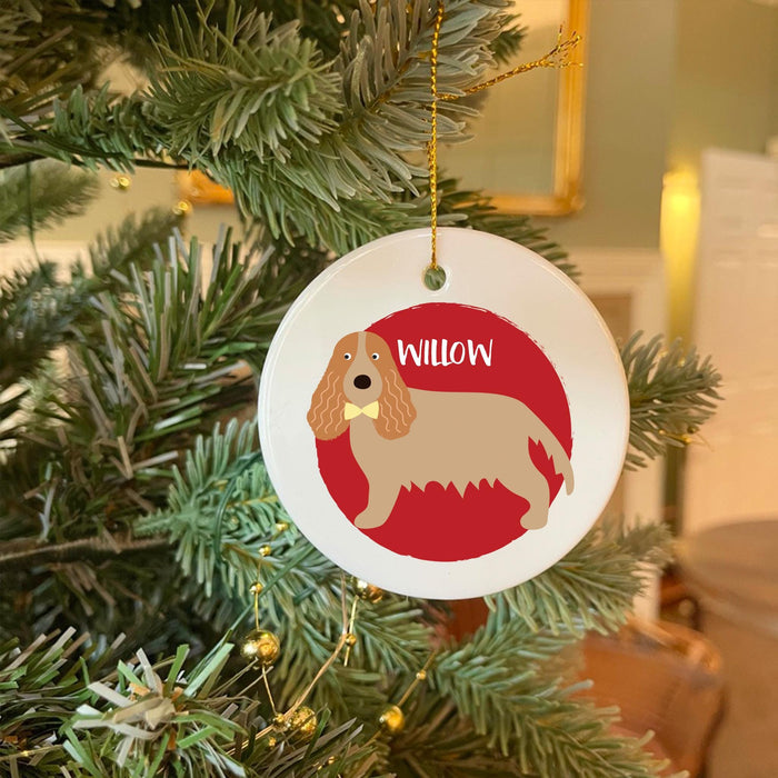 Golden Cocker Spaniel Christmas Bauble - Personalised Dog Ornament & Unique Holiday Decor for Pet Lovers