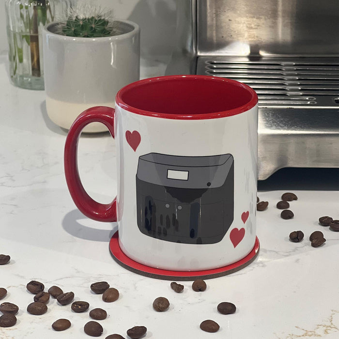 Unique Air Fryer Mug and Coaster Gift Set for Cooking Enthusiasts