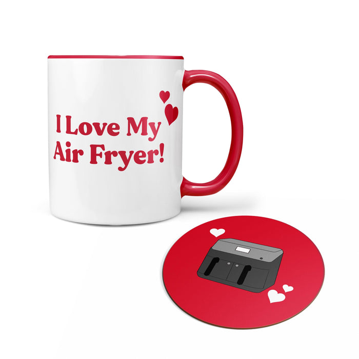 Unique Air Fryer Mug and Coaster Gift Set for Cooking Enthusiasts