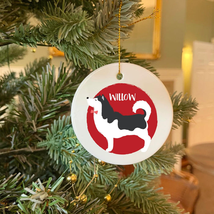 Husky Christmas Bauble - Personalised Dog Ornament & Unique Holiday Decor for Pet Lovers