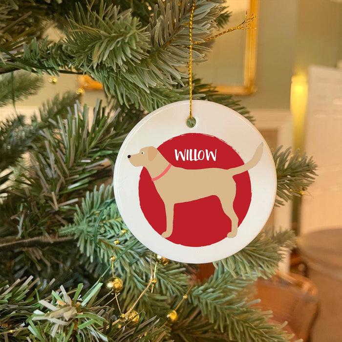 Yellow Labrador Christmas Bauble - Personalised Dog Ornament & Unique Holiday Decor for Pet Lovers