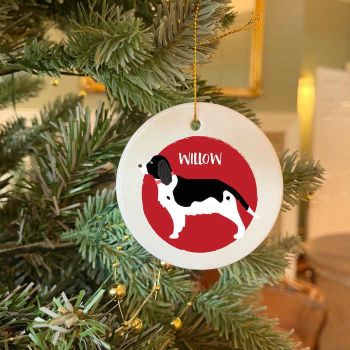 Black Springer Spaniel  Christmas Bauble - Personalised Dog Ornament & Unique Holiday Decor for Pet Lovers