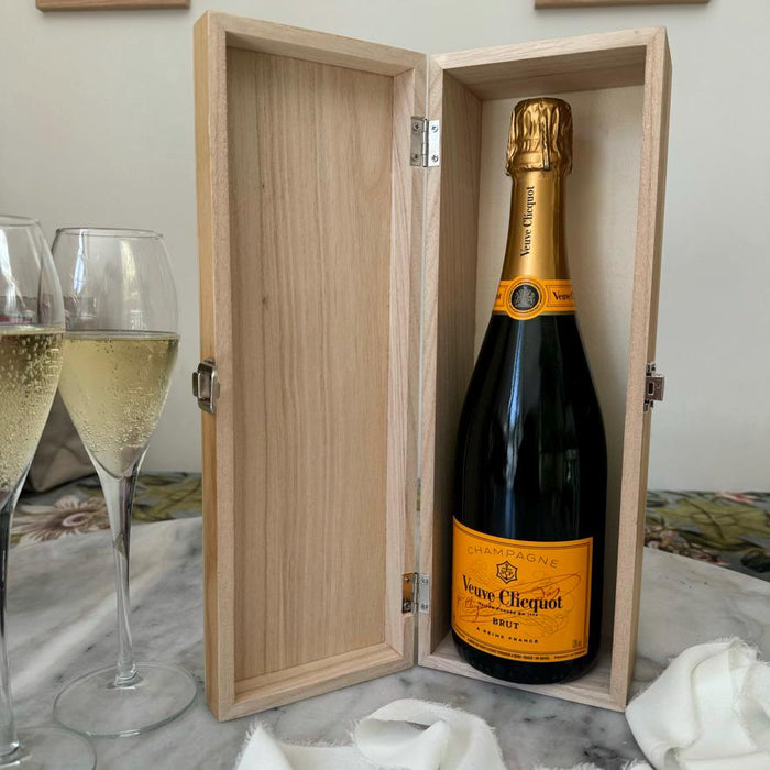 Christmas Champagne Wooden Gift Box | Engraved and Personalised